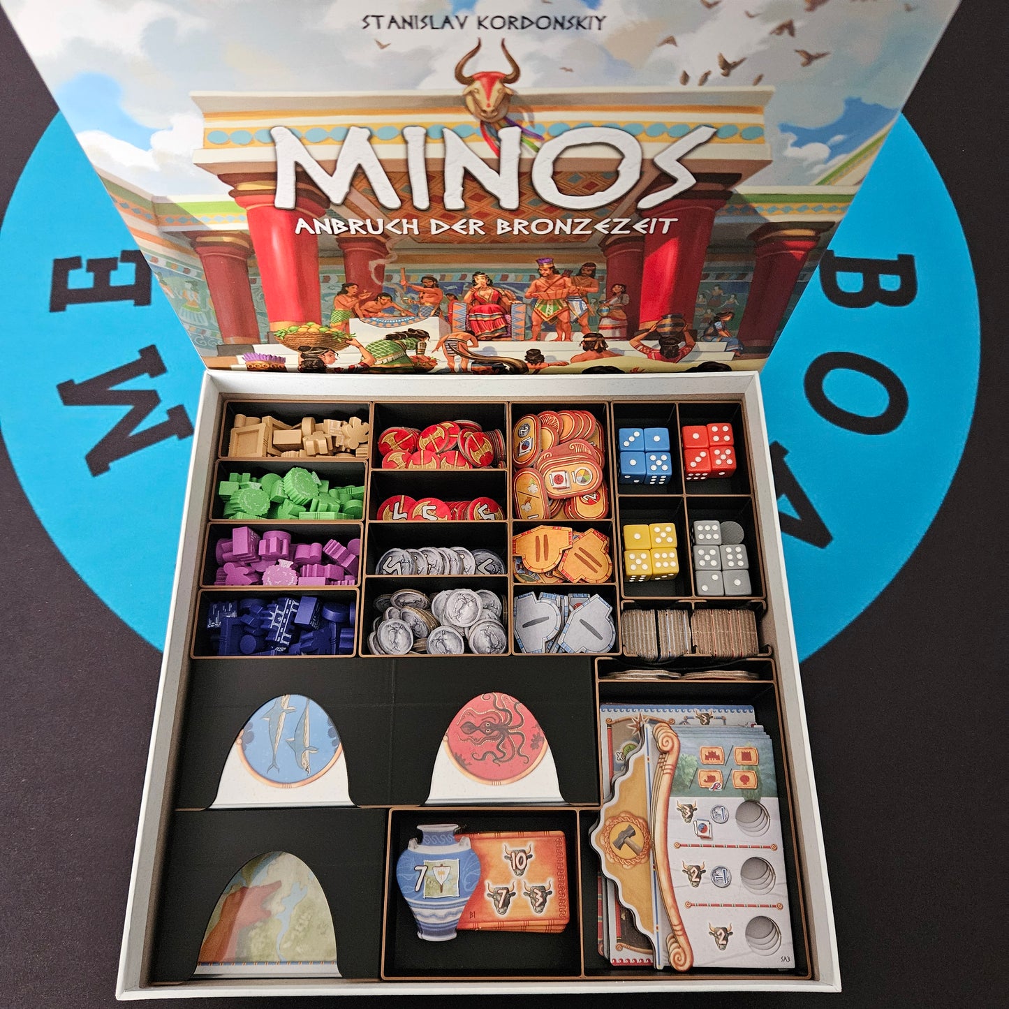 Insert für Minos: Anbruch der Bronzezeit (Inoffizielles Produkt) Sleeve Kompatibel