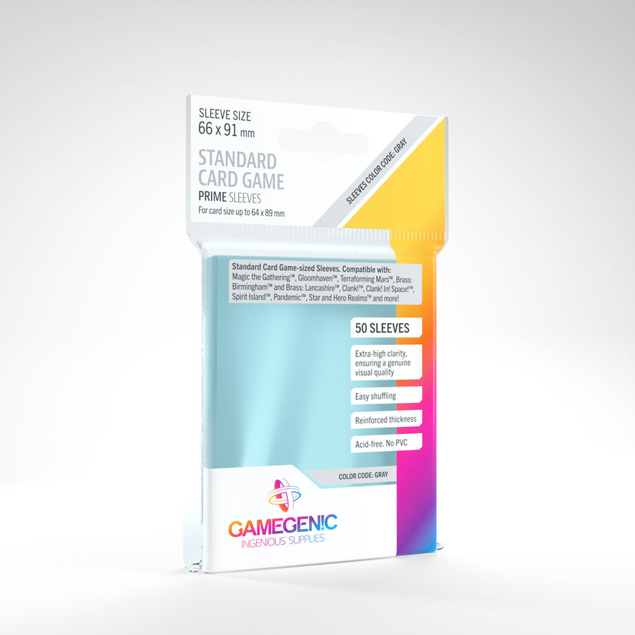 Gamegenic Prime Standard Sleeves: GRAY (66x91mm)