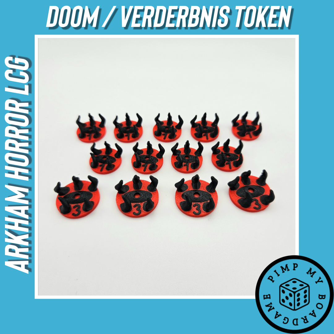 Doom / Verderbnis Token für Arkham Horror LCG (Inoffizielles Produkt)