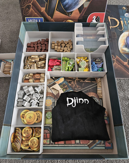 Djinn Brettspiel Insert Aufbauhilfe Inlay Organizer (Inoffiziell)