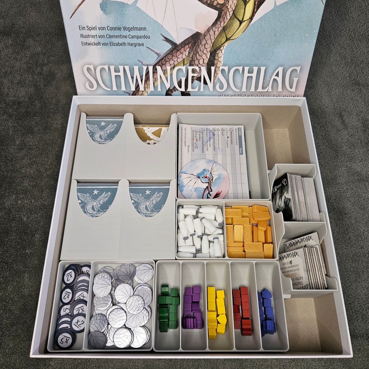 Insert für Schwingenschlag Wyrmspan Inlay Organizer Aufbauhilfe (Inoffiziell)