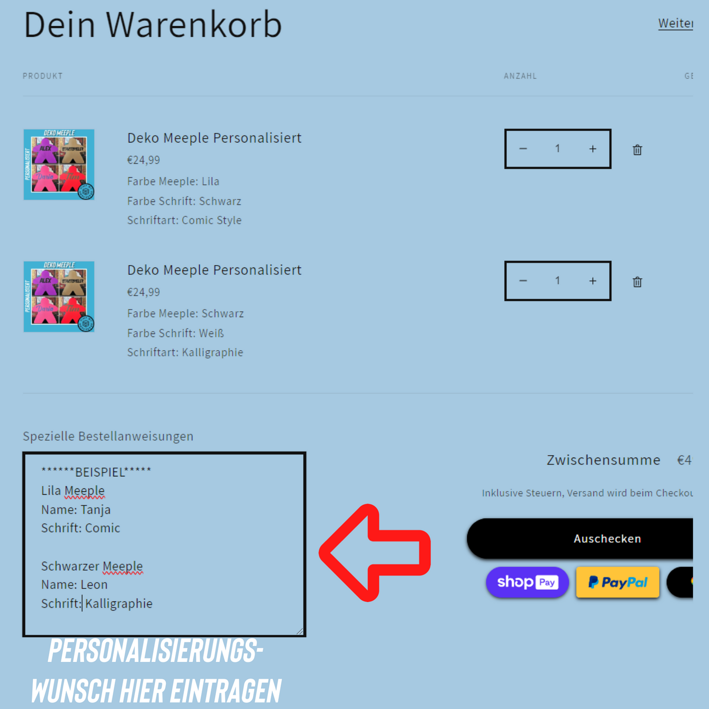 Deko Meeple Personalisiert