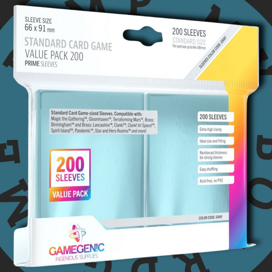 GAMEGENIC STANDARD VALUE PACK 200 PRIME SLEEVES