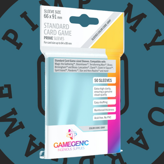 Gamegenic Prime Standard Sleeves: GRAY (66x91mm)