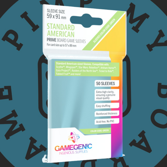 Gamegenic Prime American Sleeves: GREEN (59x91mm)