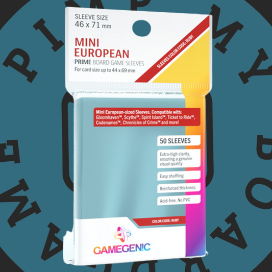 Gamegenic Prime Mini European Sleeves: RUBY (66x91mm)