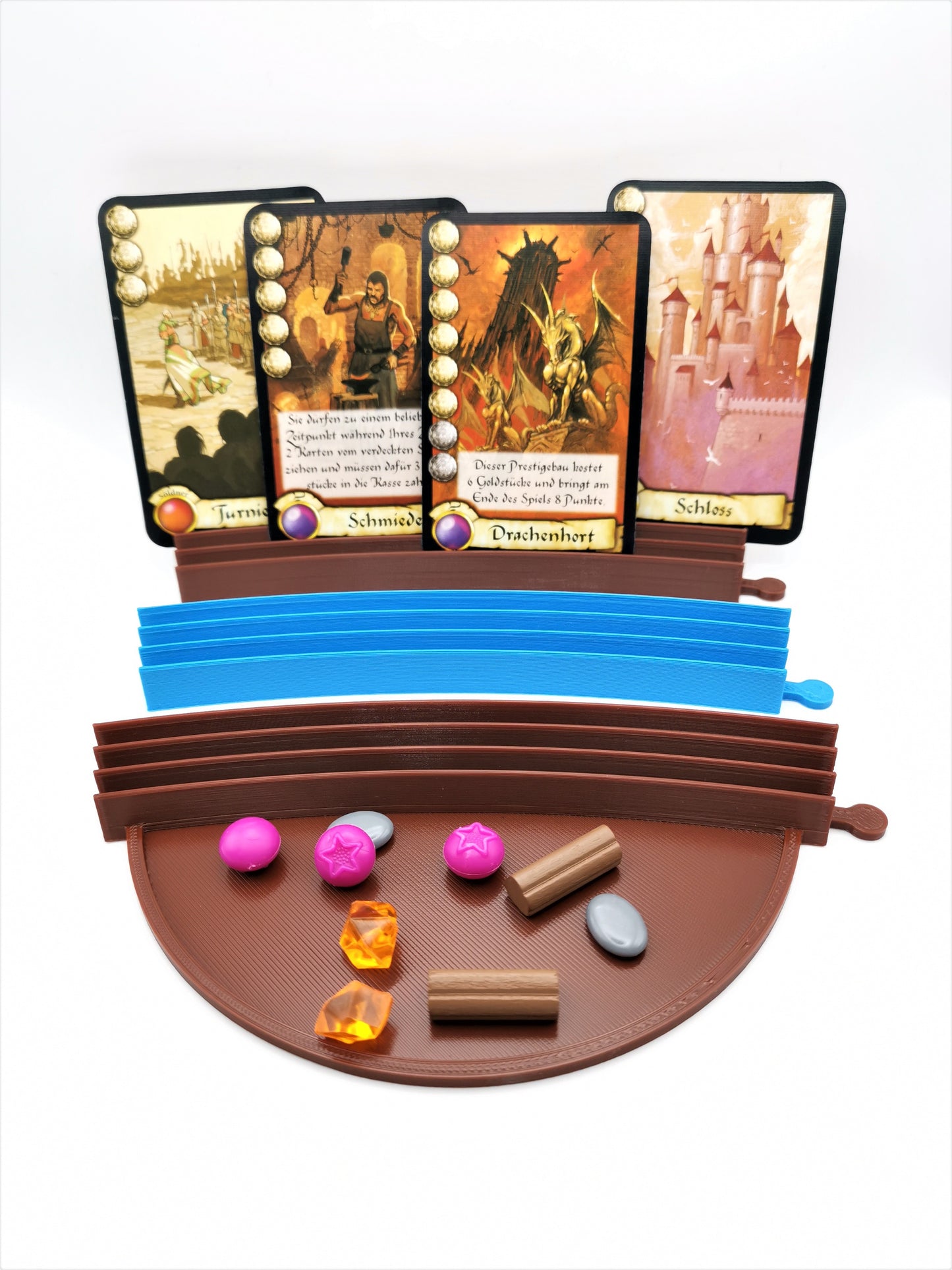 Brettspiel Kartenhalter Modular Erweiterbar / Boardgame Cardholder / Versch. Farben