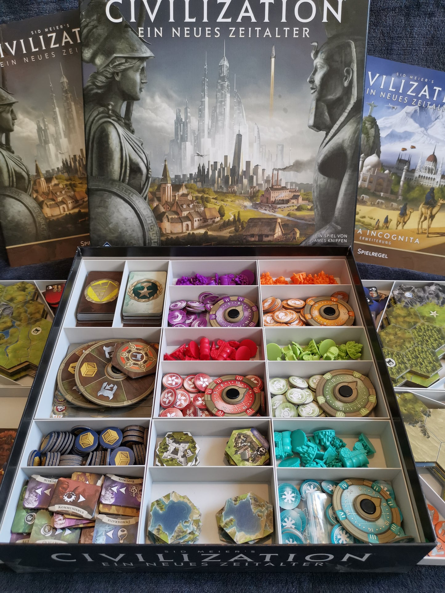 Civilization "Ein neues Zeitalter" + Terra Incognita Inlay / Insert / organizer / Aufbauhilfe